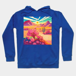 Morning in the colorful desert Hoodie